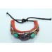 Tibetian Bracelet with Amethyst, Turquoise, Coral, Pearls Beads n Stones